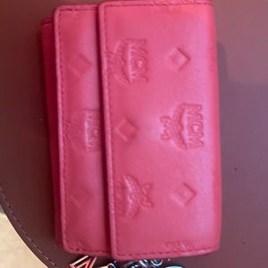 Mcm pink mini wallet